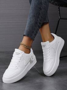 2025 Neue Damen Schnürschuhe für den Lässig-Look, Sportschuhe, weiße Schuhe, Damenschuhe, Skateboard-Schuhe, leichte Streetboard-Schuhe