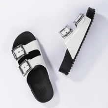 Zaxy Partner Papete Slide Sandal - Blanco y Negro - Ver 2