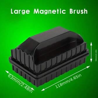 Magnetic Aquarium Cleaner Brush - Effortless Moss Removal, Strong Adhesive, Easy-To-Use, Perfect For Fish Tank Maintenance - Keep Your Fish Healthy And Happy