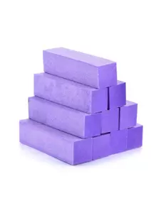 6件套专业指甲锉抛光套装，海绵砂纸块修甲美足工具，男女通用美甲工具，适用于人造指甲，返校季必备 - 彩色 - 查看 6