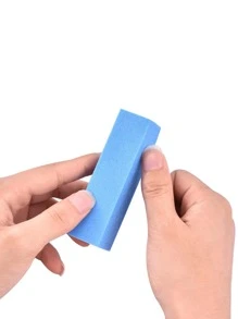 6件套专业指甲锉抛光套装，海绵砂纸块修甲美足工具，男女通用美甲工具，适用于人造指甲，返校季必备 - 彩色 - 查看 2