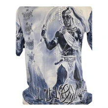 Ogun T-Shirt In 100% Viscose With Silk Screen Print - White - View 5