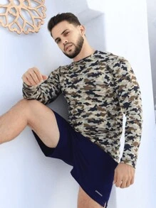 Men's Camouflage Thermal Shirt With UV 50+ Protection - 偽裝 - 查看 2