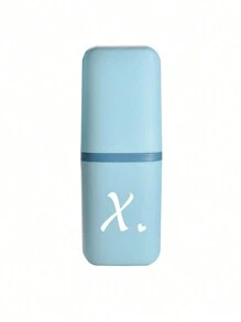 1pc Daisy Letter A-Z Portable Toothbrush Case, Keep Your Toothbrush Clean And On The Go!Travel Toothbrush Holder, Portable Toothbrush Cup Cover, Suitable For Travel, Camping, Business Travel, And School, Multi-Purpose Toothbrush Cup, Travel Wash Cup, Toothbrush And Toiletries Storage Kit, Minimalist Toiletries Storage Box, Travel Essentials, Bathroom Accessories, Household Items, And Storage Supplies - Baby Blue - View 31