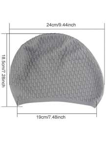1pc/2pcs Silicone Swimming Cap, Comfortable Bathing Cap Suitable For Curly Short/Medium/Long Hair, Unisex Swimming Cap, Keeps Hair Style For Beach Essential, Beach Accessories, Pool Float - Multicolor - View 4