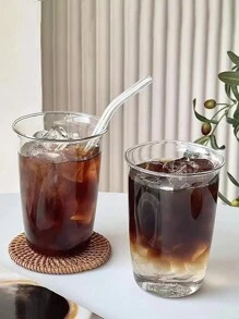 1 件透明玻璃杯，适用于办公室、家庭的简易水杯 - 查看 2