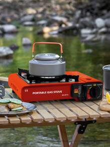 Mini Camping Butane Gas Stove, Portable Cassette Stove - High Power Rotary Switches Flameout Protection - For Picnic BBQ Kitchen Hiking - Multicolor - View 3