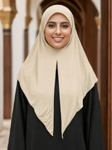 1pc Senhoras Casual Cor Sólida Macio Hijab Lenço de Cabeça, Confortável Versátil Xale Para Todas As Estações Faixa de Cabeça Abaya Acessórios Casual Sob Cap Mulheres Véu - cor sólida - Ver 3