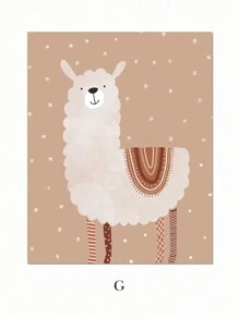 6 PCS Bohemian Canvas Print Alphabet Wall Art Painting Love Poster Rainbow Wall Picture Beige Canvas Painting Sunshine Art Poster Nursery Wall Decor Poster Kids Bedroom Wall Decoration No Frame