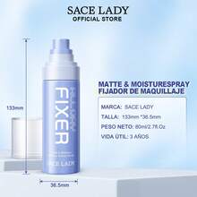 Sace Lady Maquillaje De Spray Fijador Larga Duración Resistente al Agua Hidratante Matte 80ml - transparente - Ver 8