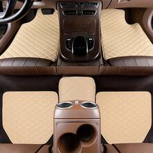 5-Piece Set Universal Fit Waterproof PU Leather Car Floor Mats For Front & Rear With Full Coverage Auto Carpet Accessories For Interior Protection - 紅色-5pcs - 查看 3