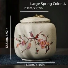 陶瓷密封干果储物罐，家用储物罐 - 彩色 - 查看 8