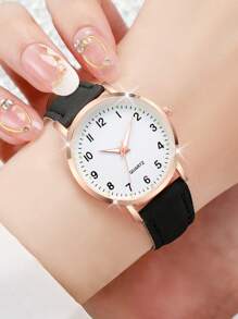 3pcs/Set Women's Fashion Casual Quartz Wrist Watch With Leather Band, Elegant Dial Design (Watch Not Included) - Multicolor - View 2