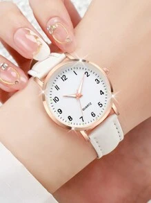 3pcs/Set Women's Fashion Casual Quartz Wrist Watch With Leather Band, Elegant Dial Design (Watch Not Included) - Multicolor - View 3