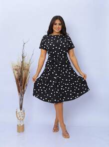 Mavie Dress Versatility: Perfect For Formal, Casual Events Or That Special Date - Đen và trắng - Xem 2
