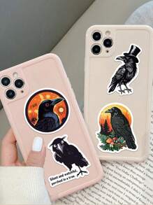 50 miếng dán tường hoạt hình dễ thương Black Crow Series Graffiti DIY trang trí điện thoại di động hộp du lịch tủ lạnh máy tính xách tay cốc nước miếng dán chống thấm nước - Nhiều màu - Xem 8