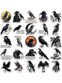 50 miếng dán tường hoạt hình dễ thương Black Crow Series Graffiti DIY trang trí điện thoại di động hộp du lịch tủ lạnh máy tính xách tay cốc nước miếng dán chống thấm nước - Nhiều màu - Xem 9