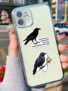 50 miếng dán tường hoạt hình dễ thương Black Crow Series Graffiti DIY trang trí điện thoại di động hộp du lịch tủ lạnh máy tính xách tay cốc nước miếng dán chống thấm nước - Nhiều màu - Xem 7