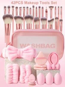 (Màu cà phê hồng) Bộ cọ trang điểm 18-20-22-25-30 chiếc, cọ tán phấn mắt bằng sợi tổng hợp cao cấp, dụng cụ mỹ phẩm + Bộ dụng cụ trang điểm 16 chiếc, Bộ cọ, Bộ cọ trang điểm, Bộ cọ trang điểm, Bộ trang điểm hoàn chỉnh, Bộ cọ trang điểm, Bộ trang điểm hoàn chỉnh, Bộ cọ, Bộ cọ trang điểm, Bộ quà tặng trang điểm - Nhiều màu - Xem 13