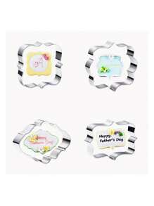 4pcs/Set Blessing Frame Cookie Cutter Molds, DIY Baking Shaper - Cookie Cutters - View 12