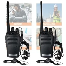 Kit 4 Radios Communication Ht Uhf Vhf 16 Channels Antenna 12km 777s Professional - 黑色 - 查看 1