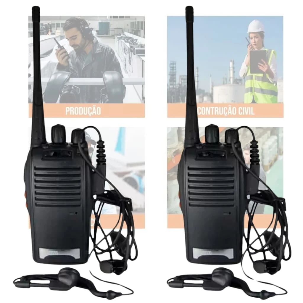 Kit 4 Radios Communication Ht Uhf Vhf 16 Channels Antenna 12km 777s Professional - 黑色 - 查看 1