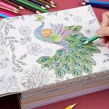 8 pezzi Set completo Giardino Segreto di libri da colorare a mano per alleviare lo stress, per il rilassamento e il disegno artistico consapevole, adatto per ufficio, scuola e qualsiasi fascia di età (stile copertina casuale) - Multicolore - Visualizzare 6