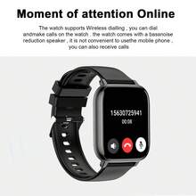 智能手表，无线呼叫/拨号，多种运动模式，呼叫提醒和拒绝，短信提醒，自定义壁纸，兼容 Iphone/Andriod - 方形錶盤 - 查看 5