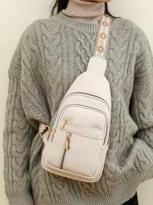 2024新款女士真皮奢华手提包 女士包袋 设计师款单肩斜挎包 - 白色 - 查看 3