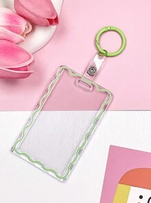 简约透明卡片盒学生校园卡饭卡盒塑料吊带卡包保护性银行卡卡套卡包钱包名片夹信用卡夹身份证夹女士卡包 - 彩色 - 查看 17