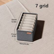 1/3Pcs Collapsible Underwear Storage Box, Drawer Multi-Grid Bra Socks Organizer, Space Saving Storage Basket For Wardrobe Bedroom Dorm Home - Multicolor - View 9