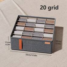 1/3Pcs Collapsible Underwear Storage Box, Drawer Multi-Grid Bra Socks Organizer, Space Saving Storage Basket For Wardrobe Bedroom Dorm Home - Multicolor - View 7