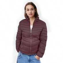 Chamarra Mujer Dama Capitonada Nueva Temporada - Rojo violeta - Ver 1