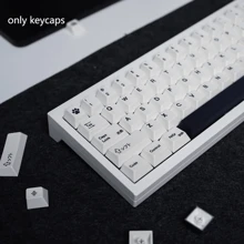 Gliging Black White Keycaps 133 Keys Cherry Profile Keycap DYE-Sub Suitable For 60/64/68/104 Mechanical Keyboard - 白色 - 查看 3