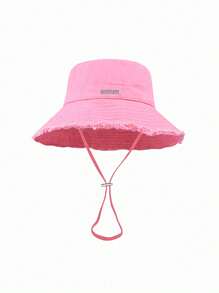 1 pezzo Cappello da pescatore da donna con coulisse sul bordo, in tessuto morbido, antivento, alla moda, adatto per uso quotidiano, pendolarismo, viaggi, vacanze e regalo di Ognissanti