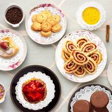 100pcs, White Paper Doilies, Disposable Paper Lace Doilies For Food Decorative Doilies Placemats For Table Wedding Birthday Cakes Desserts Food Decoration - Assorted Sizes (Round Rectangle Oval Heart) Air Fryer Kitchen Air Fryer Liners Air Fryer Paper Airfryer Air Frier - White - View 6