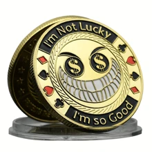 Poker Chips Gold Plated Coin Souvenir Coin Art Poker Card - Gold - View 3