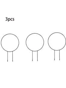 1pc/3pcs Circular Iron Garden Trellis Climbing Plant Support Spike