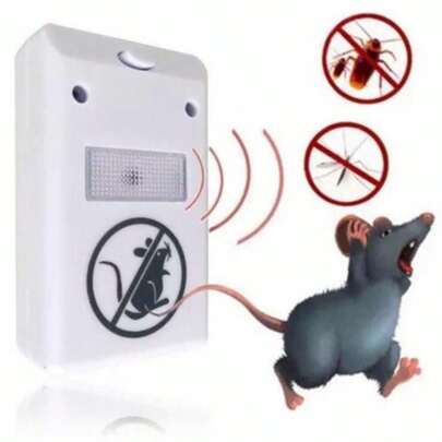Repelente espanta rato e insetos pragas morcego aranha escorpião aparelho anti ratos barata mosquito ultrasonoro com luz led abajur violeta bivolt