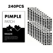 40/80/160/200/240/280/320/360/400/480/600/680/800/880 piezas Parches hidrocolloides para el acné y las espinillas, Pegatinas para el acné en forma de estrella negra, Pegatinas para el acné con puntos de halloween