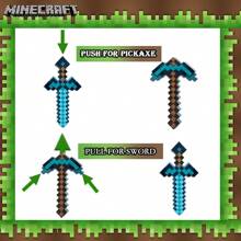 Microsoft Christmas Decoration Pickaxe Accessory Standard Two Forms Of Free Conversion Suitable For 14 Years Old And Above Birthday Party Holiday Party Best Gift For Friends