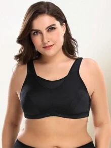 Wingslove Plus Size Full Coverage Sports Bra For Women - High Support U-Back Wireless Workout Bra, Breathable Comfortable Yoga Gym Running , Unpadded Maximum Support Encapsulation Wide Band