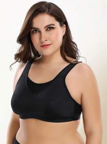 Wingslove Plus Size Full Coverage Sports Bra For Women - High Support U-Back Wireless Workout Bra, Breathable Comfortable Yoga Gym Running , Unpadded Maximum Support Encapsulation Wide Band