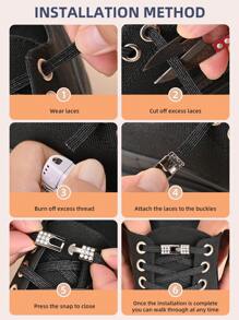 زوج من أربطة الأحذية المطاطية المرنة بإبزيم مرصع بالراين ذات لون أسود مطفي، مناسبة للأحذية الرياضية والكاجوال والأحذية البيضاء وأحذية كرة السلة والأحذية الرياضية، فكرة هدية إكسسوارات الأحذية - بريق اللؤلؤ الأسود - مشاهدة 6