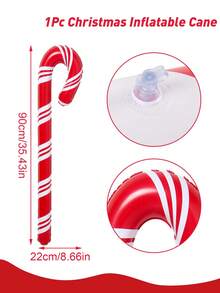 1 件圣诞手杖，圣诞主题派对装饰圣诞树装饰品，圣诞派对用品，圣诞节 - 彩色 - 查看 4