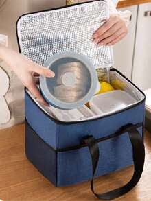 Torba termiczna Lunch Box Torebka Lunch Box Z Ryżem Folia Aluminiowa Zagęszczony Wodoodporny Lunch Box Torba Lunch Do Pracy, Torba Lunchowa Dla Studentów Lunchbox Lunch Bag Kobiety Szkoła Nauczyciel Kemping Powrót Do Szkoły Torba Chłodnicza Piknik Klasa Bento Kuchnia Izolowana Torba Lunchowa Podróż - Wielokolorowe - Zobacz 6