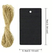 100张方形牛皮纸空白标签婚礼礼物价格手工缝纫标签服装吊牌，圣诞节 - 彩色 - 查看 16