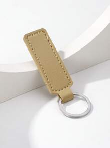 1/2/3/4/5pcs Solid Color PU Leather Keychain, Blank Keyring, Ring Bag Pendant Car Key Chain Accessories, Women Daily Gift, DIY Small Gift Supplies - Multicolor - View 16