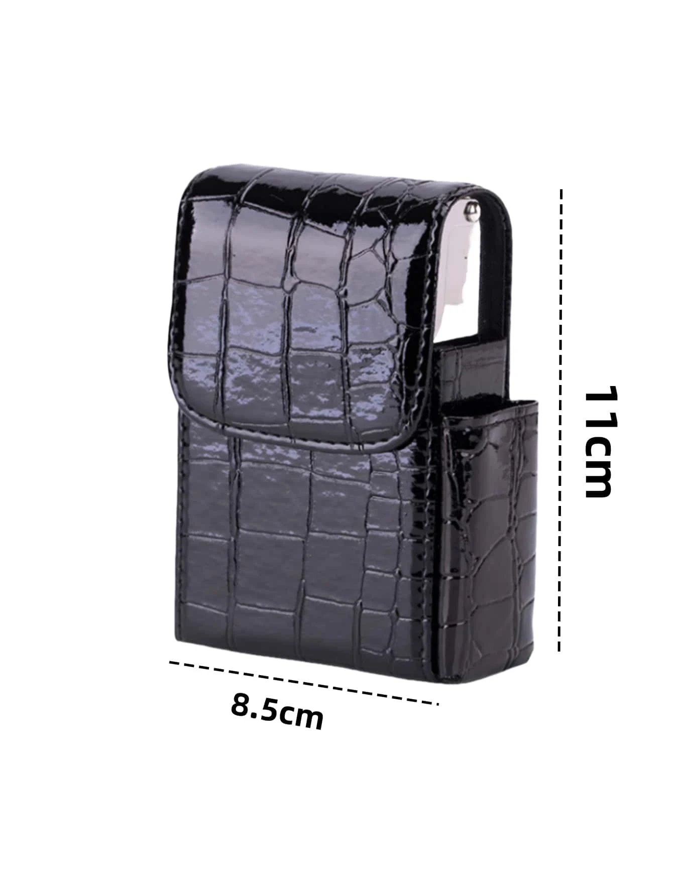 Stainless Steel Cigarette Case For 20 Cigarettes Leather Patterns Are