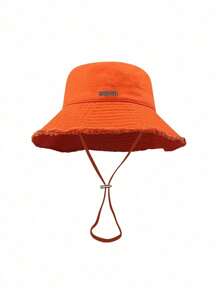 1 pezzo Cappello da pescatore da donna con coulisse sul bordo, in tessuto morbido, antivento, alla moda, adatto per uso quotidiano, pendolarismo, viaggi, vacanze e regalo di Ognissanti